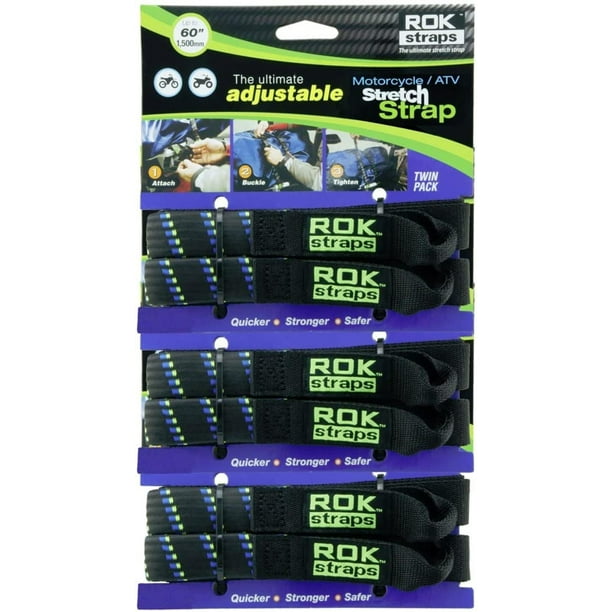 ROK Straps ROK-10001 Moto Plaid Black/Blue/Green 18-60 Motorcycle/ATV Adjustable Stretch Strap ROK Straps ROK-10001 Moto Plaid Black/Blue/Green 18-60 Motorcycle/ATV Adjustable Stretch Strap